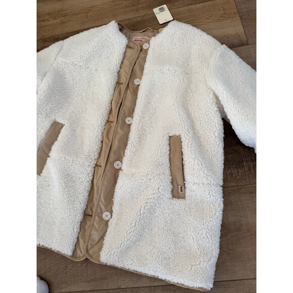 NWT Levi’s MARLOWE OVERSIZED REVERSIBLE SHERPA JACKET Size Small - Picture 5 of 11